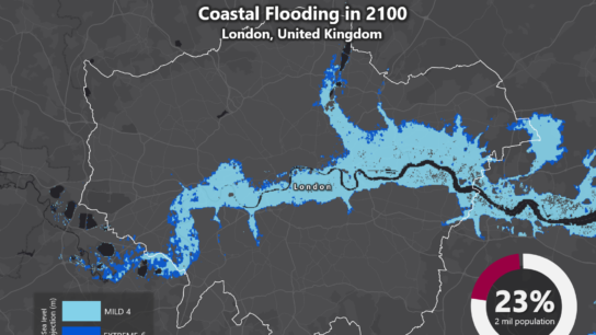Sea Level Rise Projection Map – London