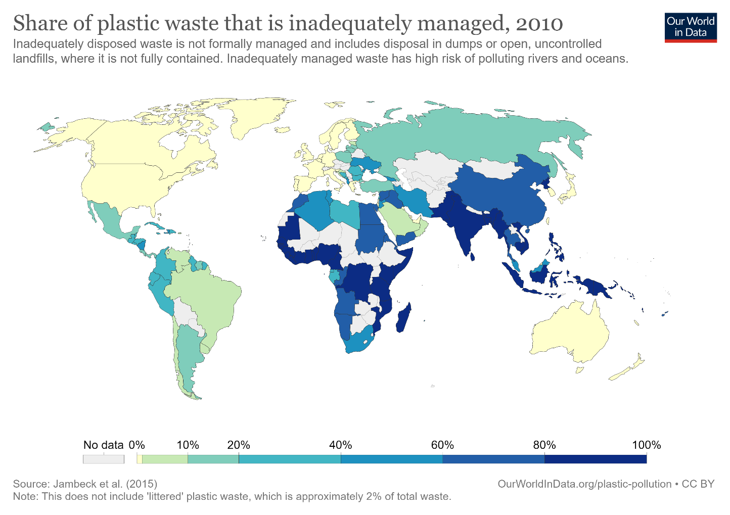 Mismanaged Plastic Map