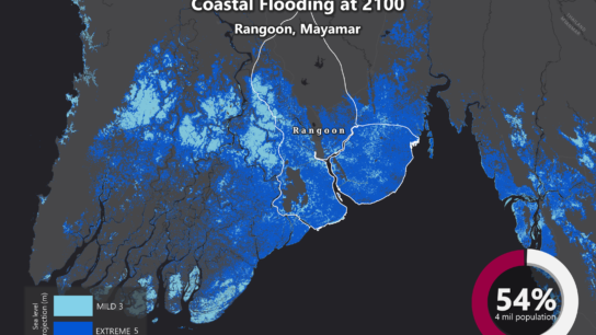 Sea Level Rise Projection Map – Rangoon
