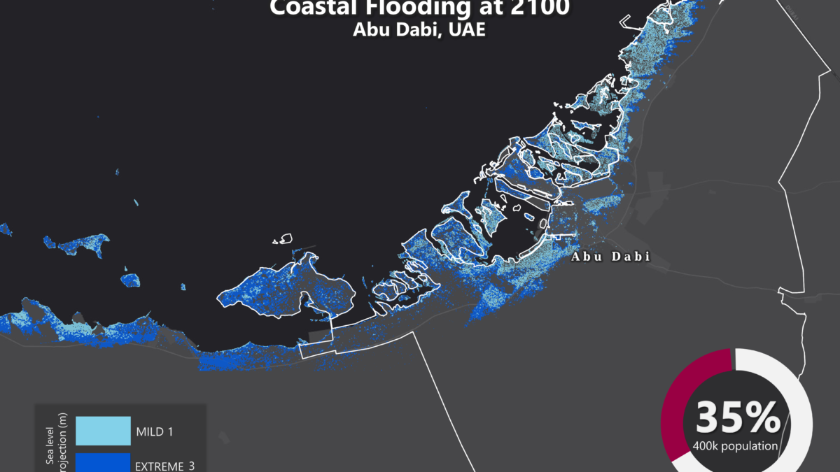 Sea Level Rise Projection Map - Abu Dhabi | Earth.Org