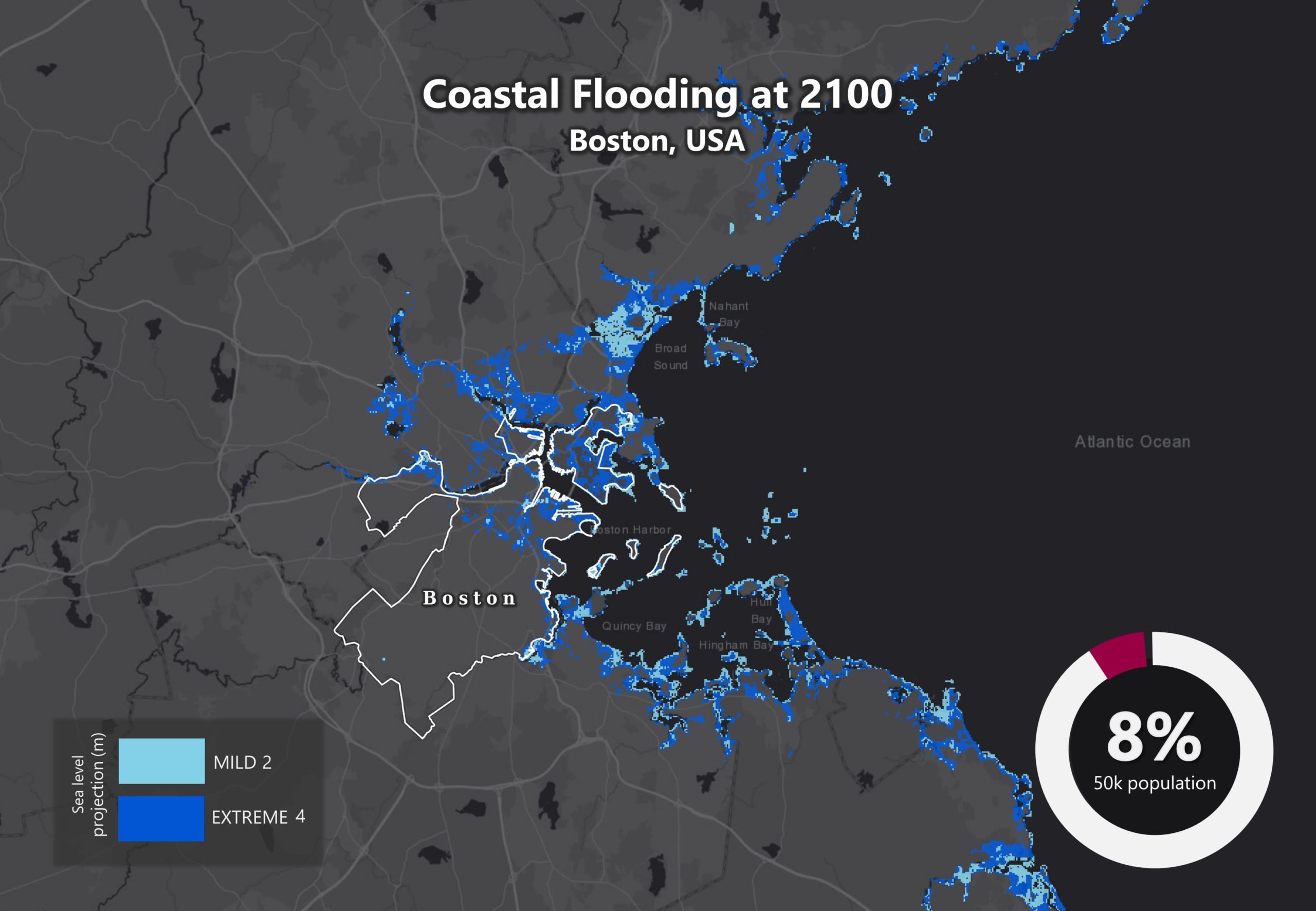 Sea Level Rise By 2100 Boston Earth Past Present Future