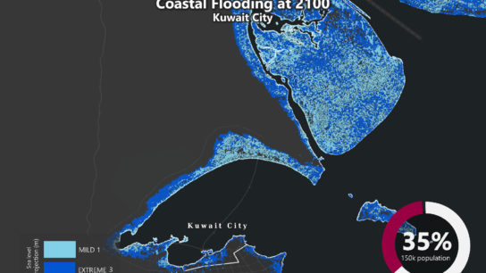 Sea Level Rise Projection Map – Kuwait City