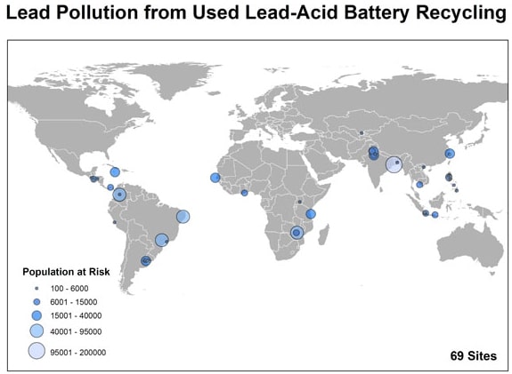 lead poisoning map lead-acid batteries