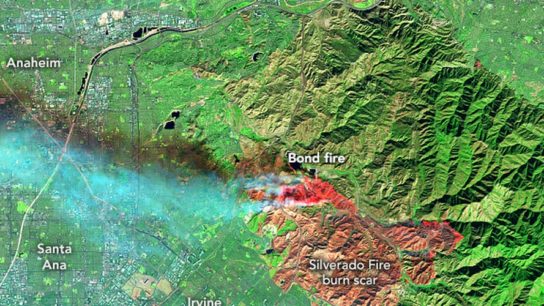A Satellite View Of The Remaining Californian Fires