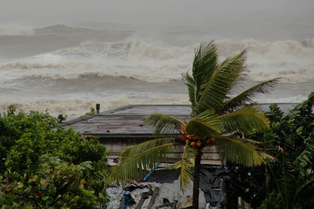 Assessing the impact of Cyclone Phailin. India cylon; rough seas