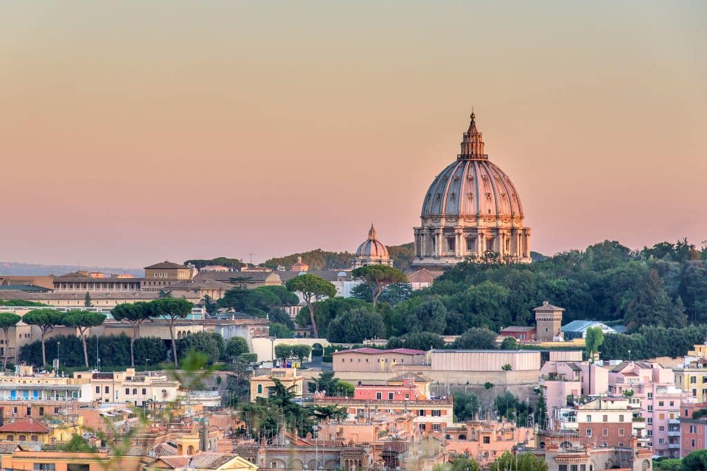 summer in Rome; Italy; Sunset in rome; heatwave Italy