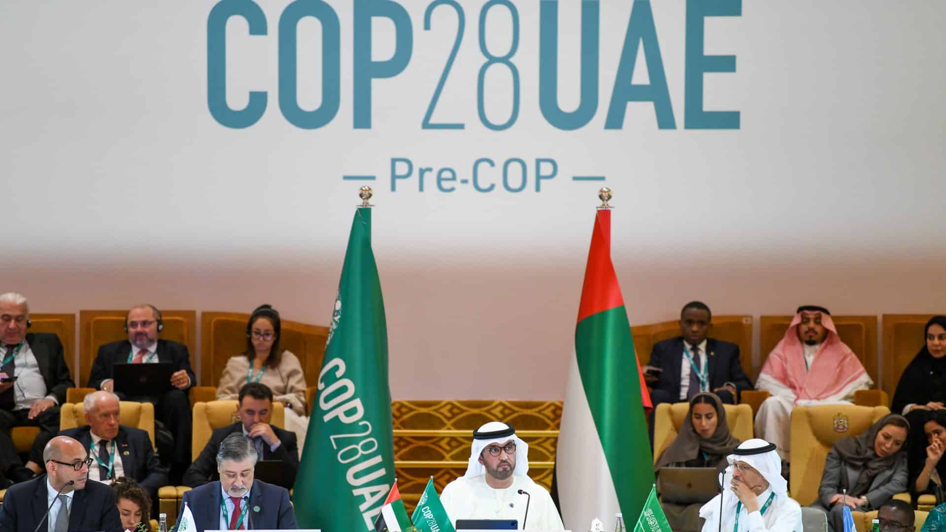 Dr. Sultan Al Jaber's closing remarks to Pre-COP in Abu Dhabi on Tuesday 31 October. Photo: Flickr/COP28 UAE