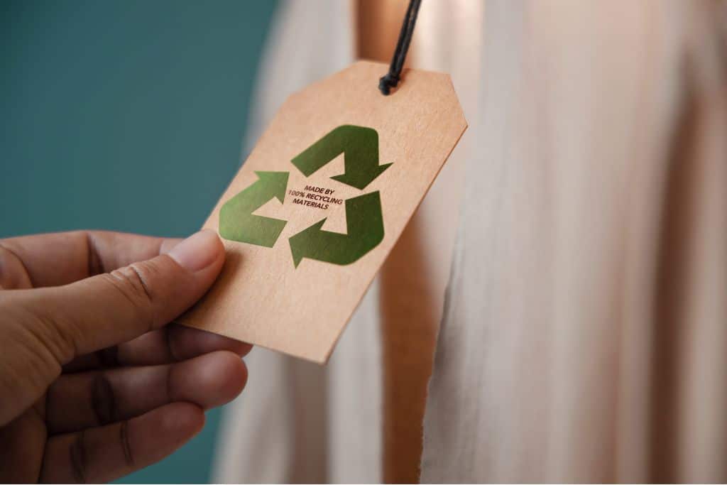 sustainable fashion; shirt produced with recycled materials