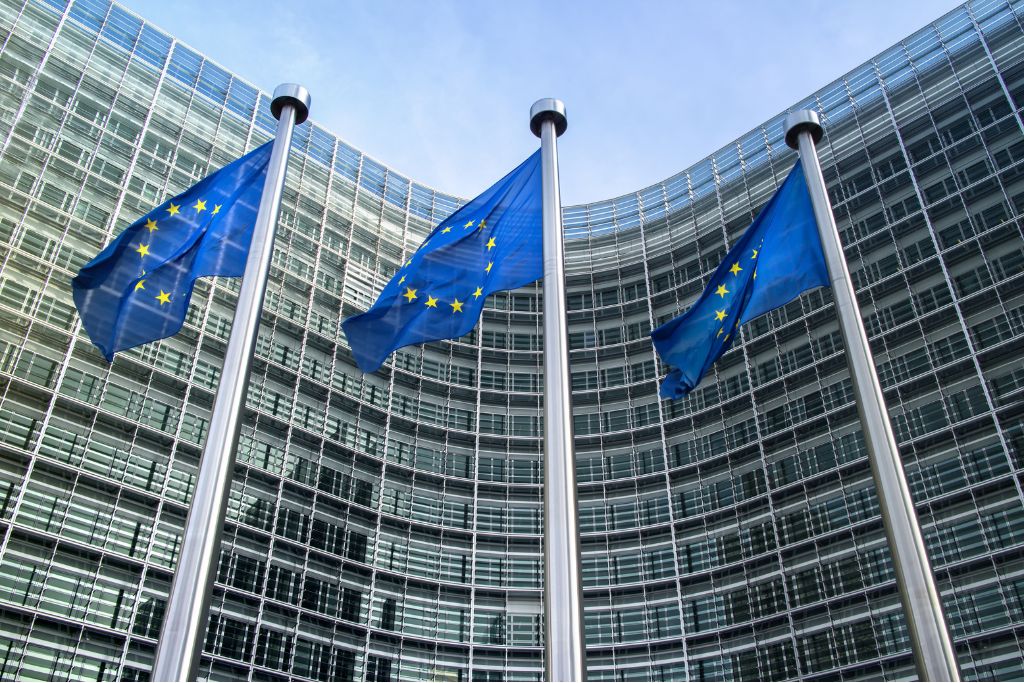European commission offices in Brussels, Belgium; Berlaymont; EU emissions reduction target