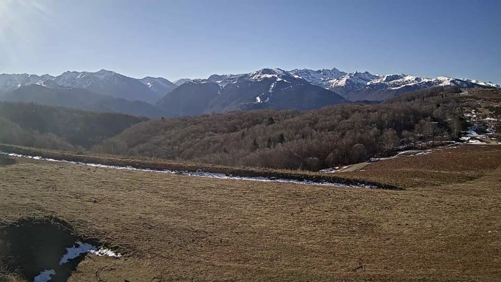 Le Chioula sector (alt. 1,600 m) at the Espace Nordique des Vallées d'Ax ski resort (France). 25th January 2024