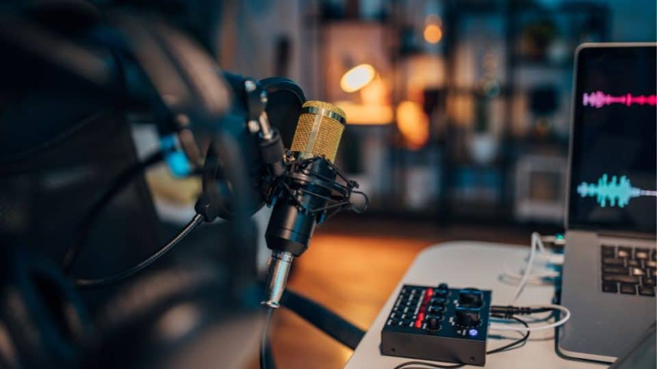 Studio recording for environmental pocasts.