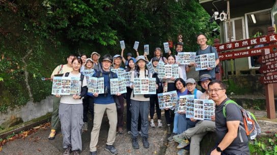Mycologist Alvin Tang leads a guided mushroom tour in Tai Po Kau.