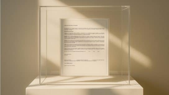 Avoidance certificate, prior to its signing, attesting to the non-materialization of the macro-artwork projected by Josep Piñol in the Amazon.