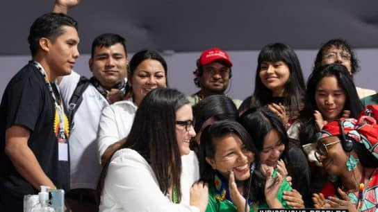 Indigenous peoples and organizations during the Closing Plenary at COP30.