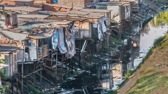 Favela close to Alphaville, São Paulo, Brazil.