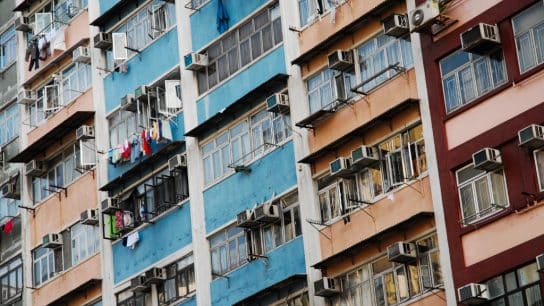 Apartment blocks in Hong Kong.
