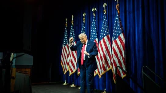 President Donald Trump in January 2026; One year of Trump.