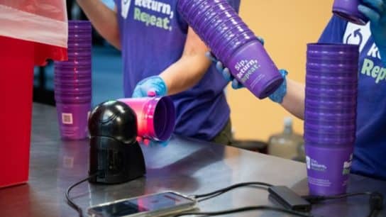 A return system for Muuse's reusable containers.