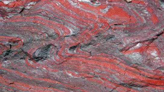 Jaspilite banded iron formation.