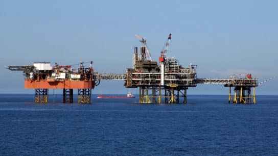 Offshore drilling in the Gulf of Mexico.