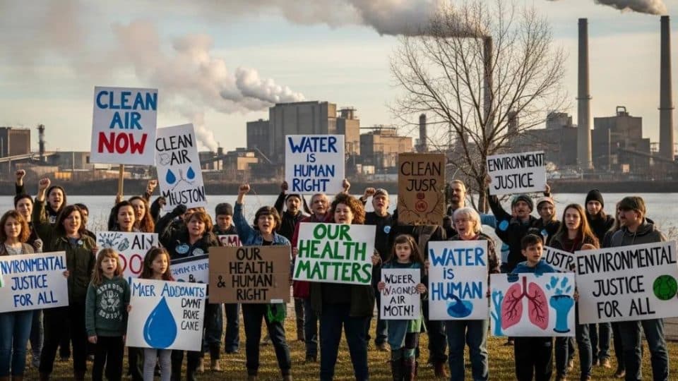 Environmental justice protest.