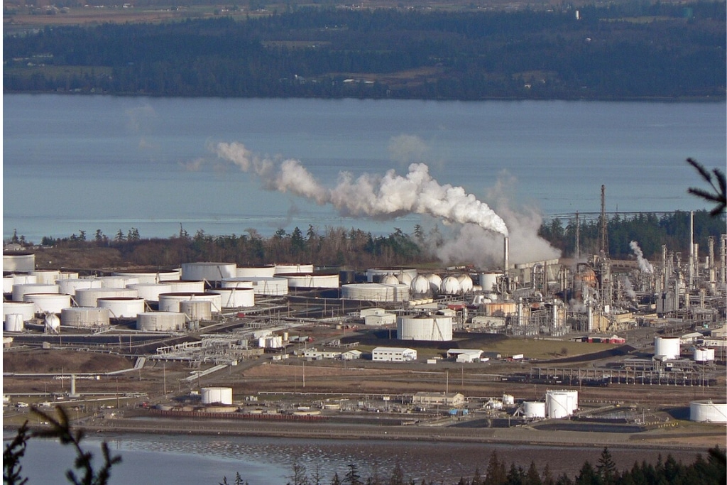 Refinery near Anacortes, Washington, United States.