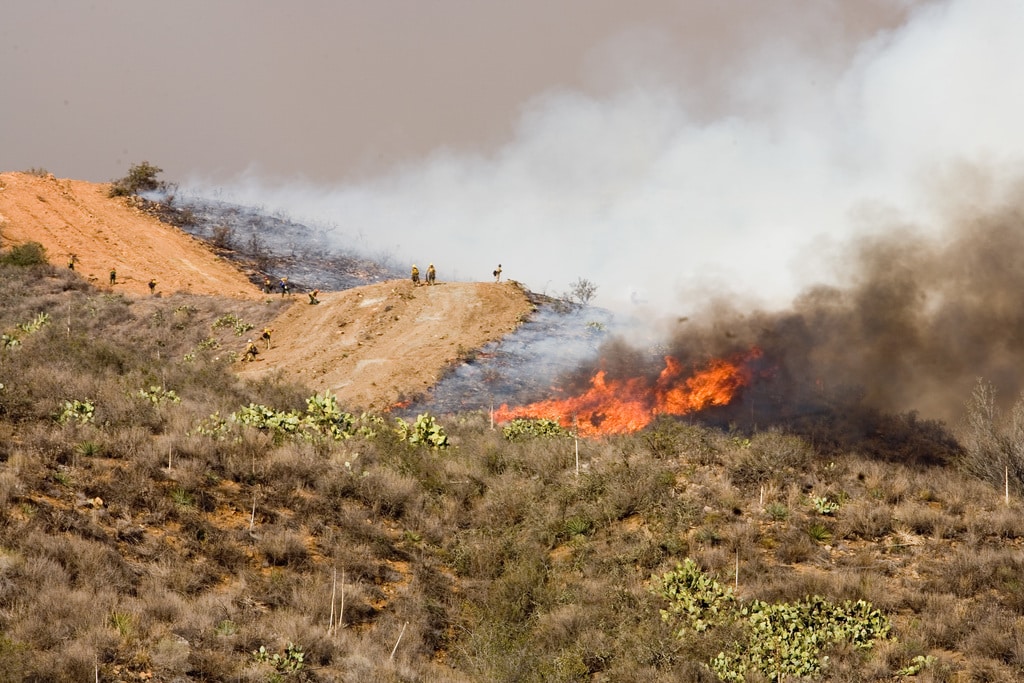 Wildfires in San Diego, California.